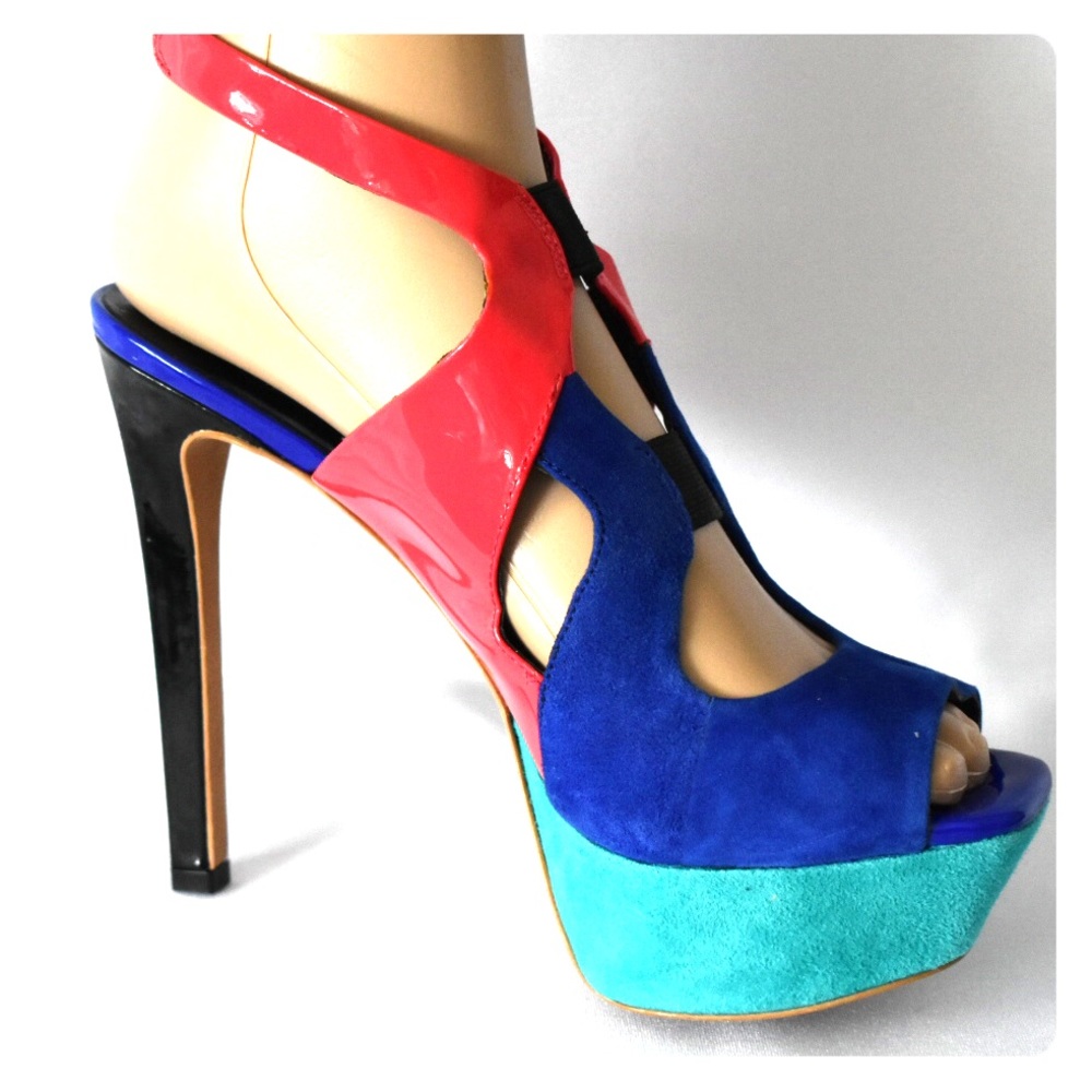Jessica Simpson  multi-color high heels